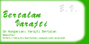 bertalan varajti business card